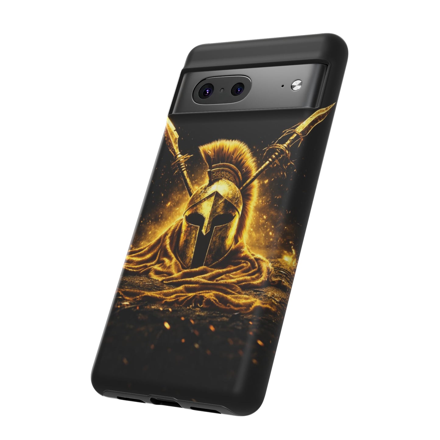 Spartan Helmet Gold Phone Case - Tough Warrior Armor Phone Cover
