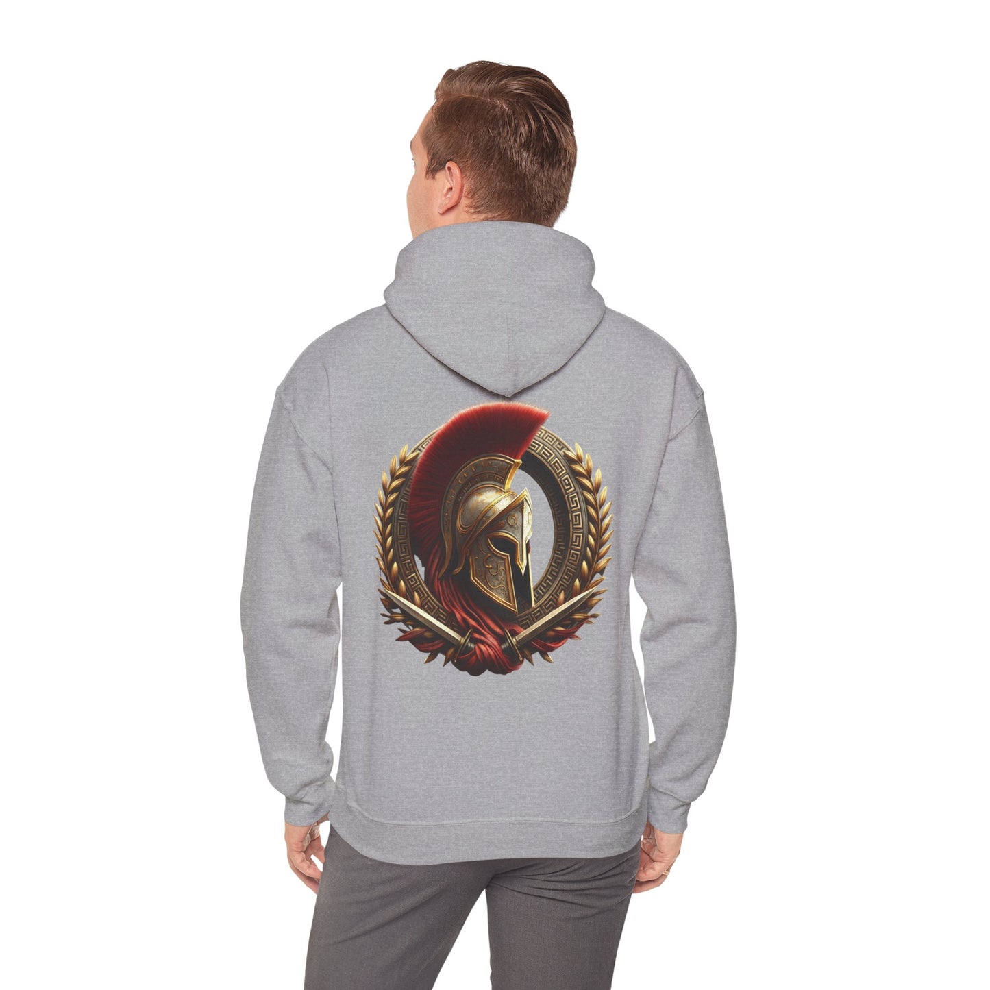 Leonidas of Sparta Hoodie – Spartan Helmet Crest Pullover