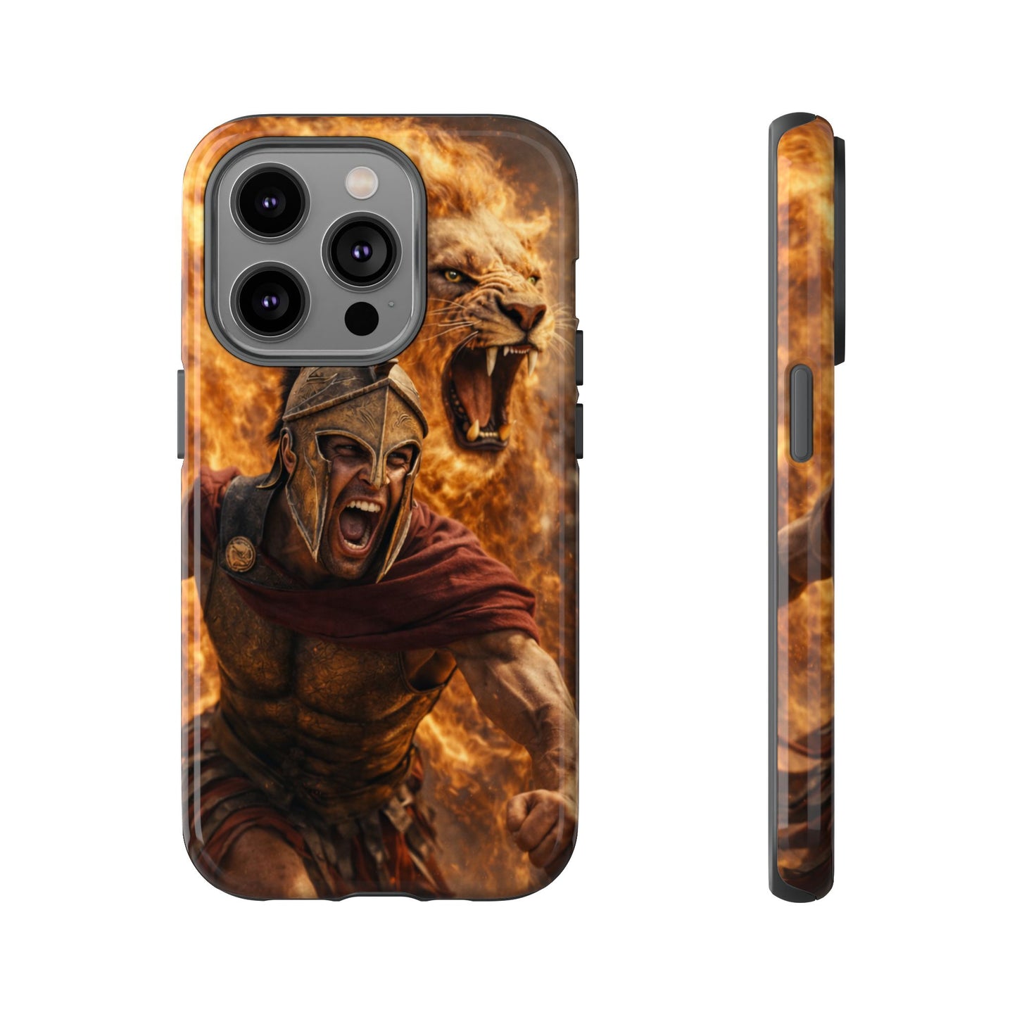 Spartan Lion Phone Case – Fierce Warrior Armor iPhone Case