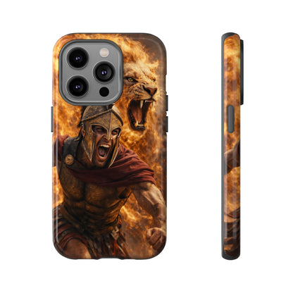 Spartan Lion Phone Case – Fierce Warrior Armor iPhone Case