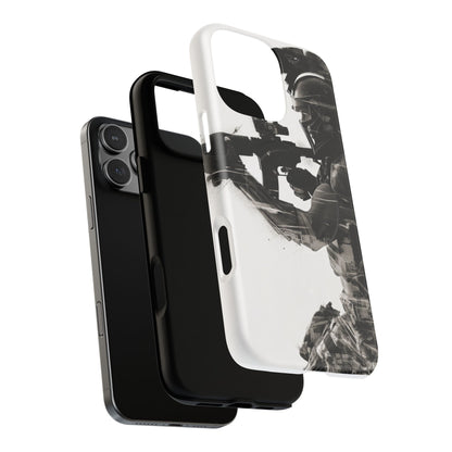 Tough Magnetic Case — Tactical Soldier Silhouette iPhone Cover