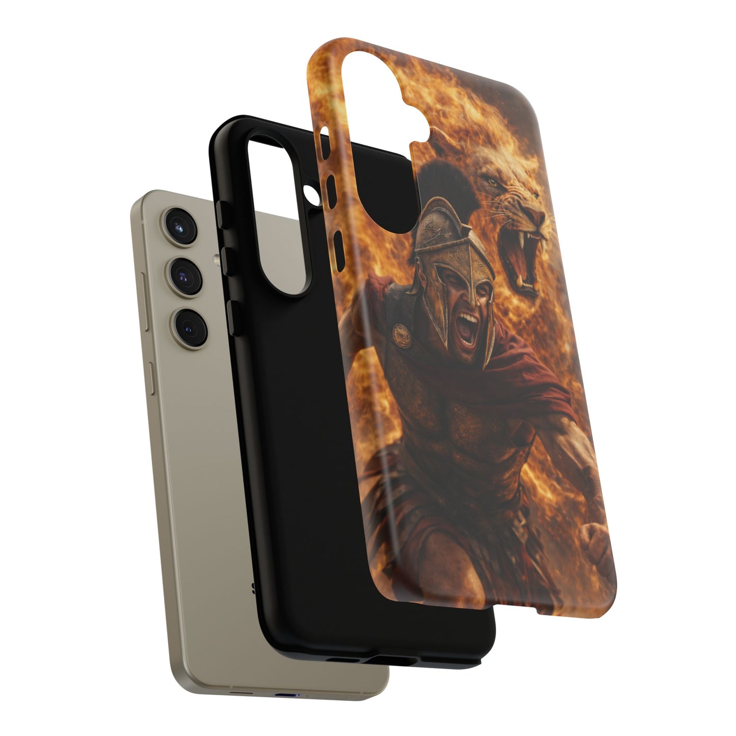 Spartan Lion Phone Case – Fierce Warrior Armor iPhone Case