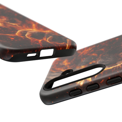 Fire Lion Phone Case — Fierce Flaming Lion Armor for Smartphones