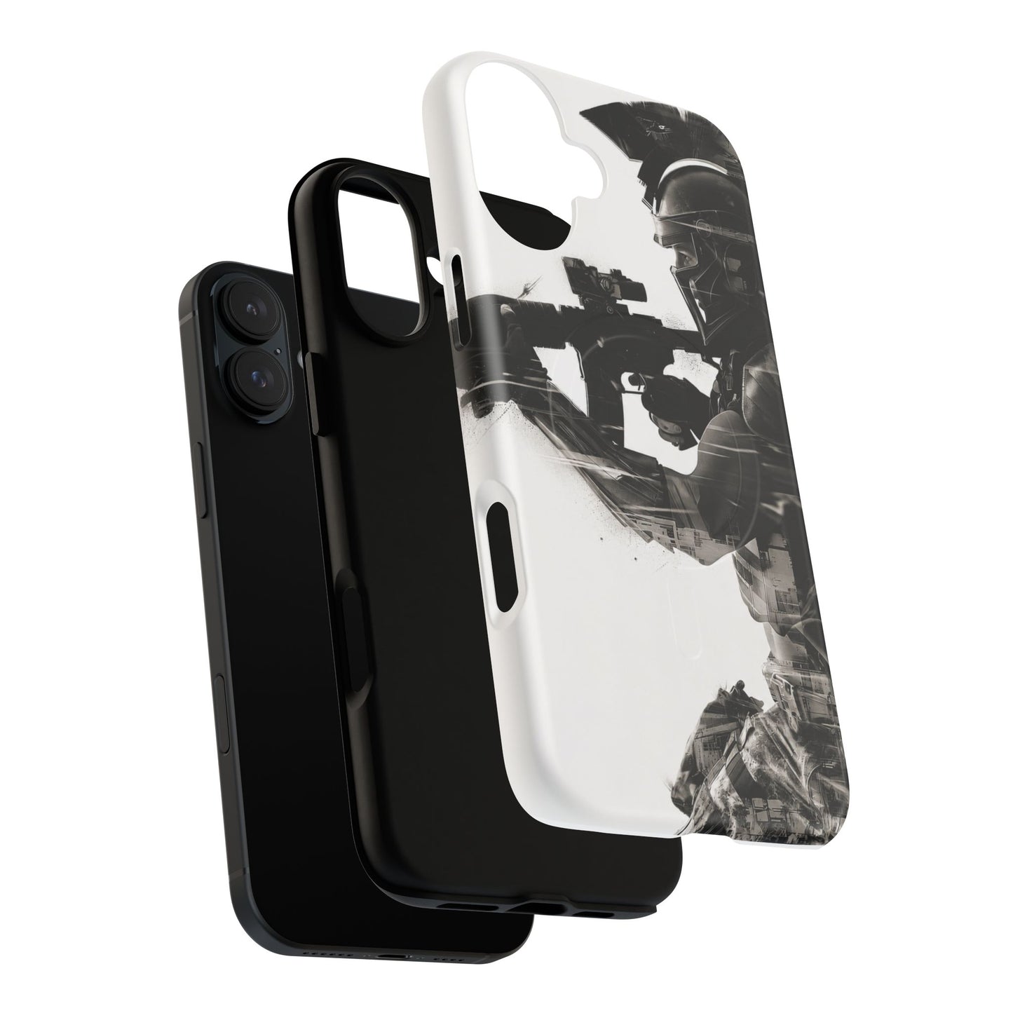 Tough Magnetic Case — Tactical Soldier Silhouette iPhone Cover