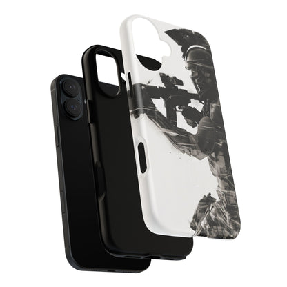 Tough Magnetic Case — Tactical Soldier Silhouette iPhone Cover