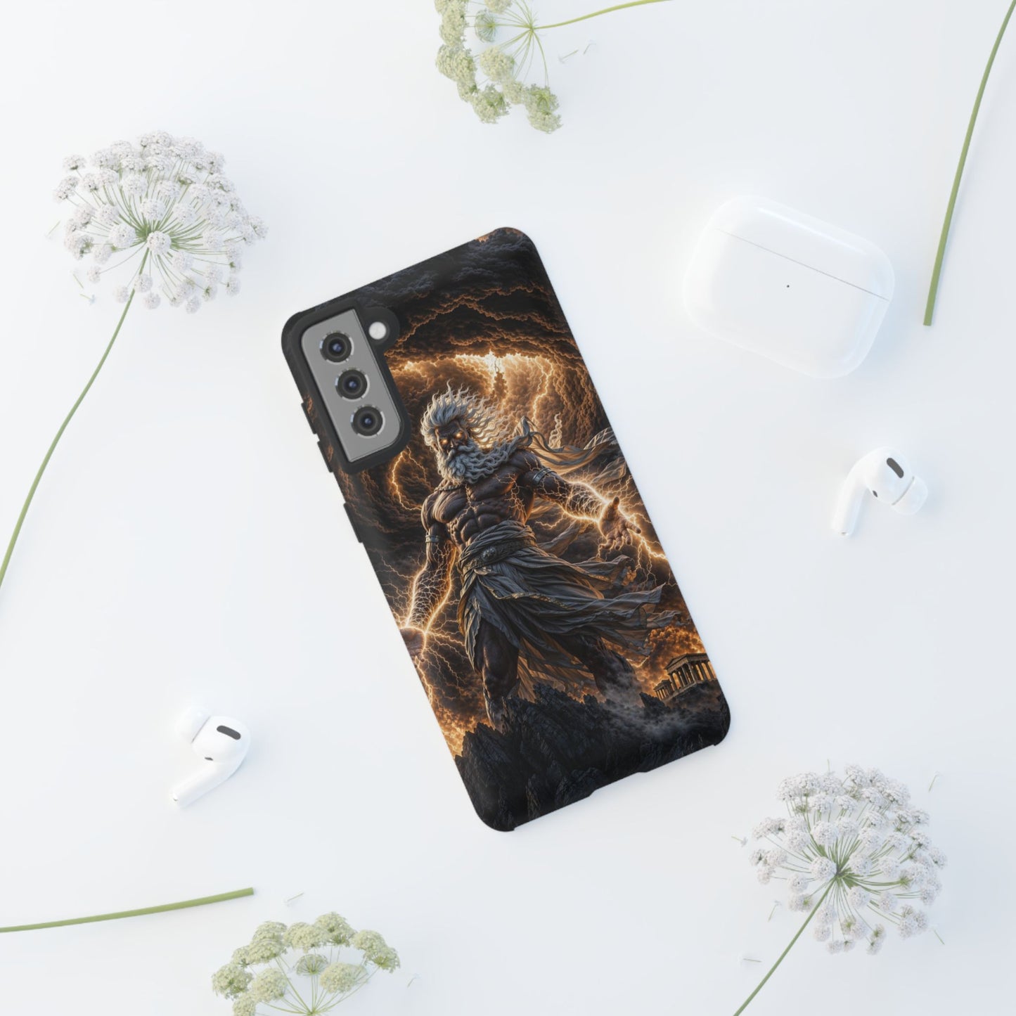 Mythic Thunder God Phone Case — Lightning Warrior Tough Protective Cover
