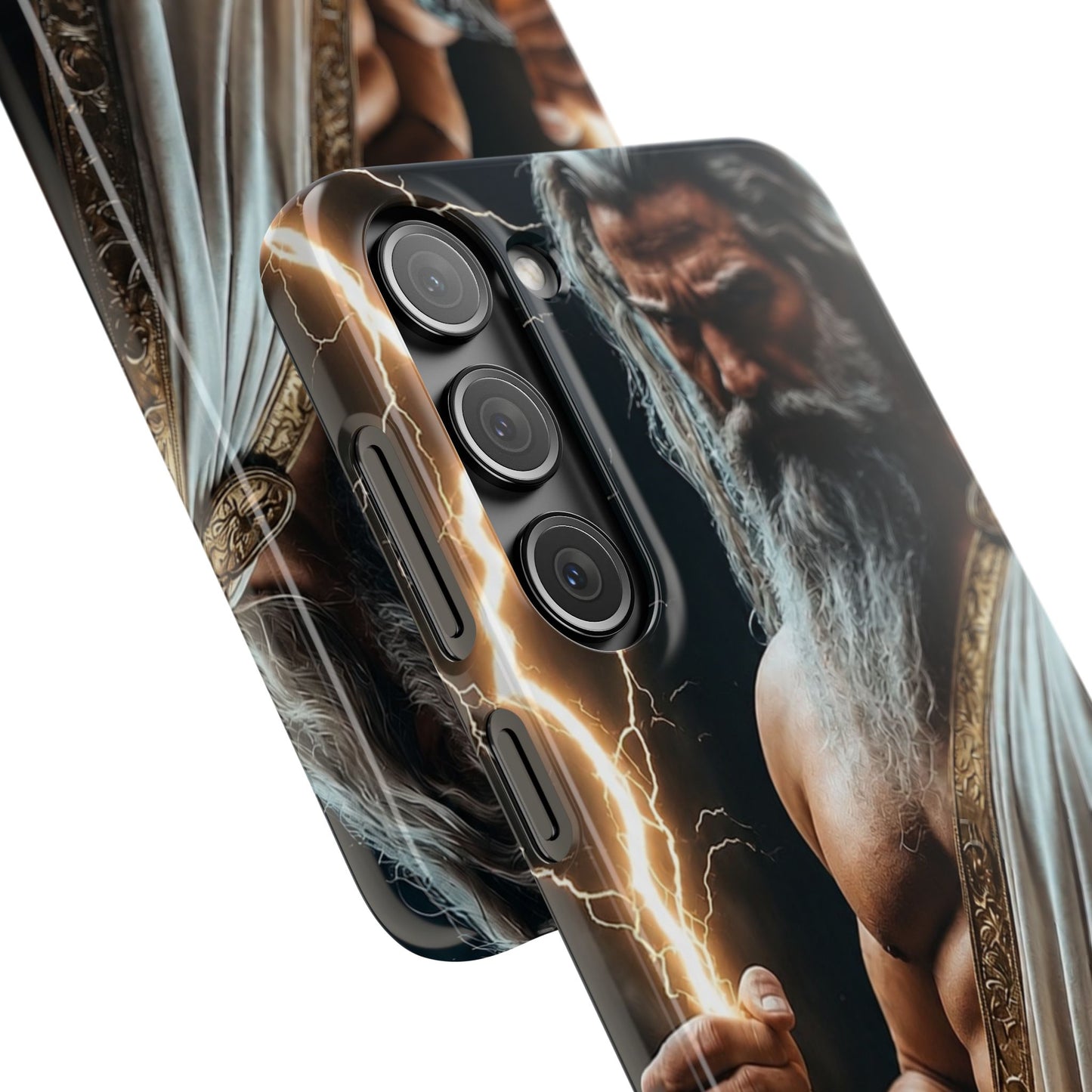 Zeus Lightning Phone Case — Mythic God Portrait Snap Case