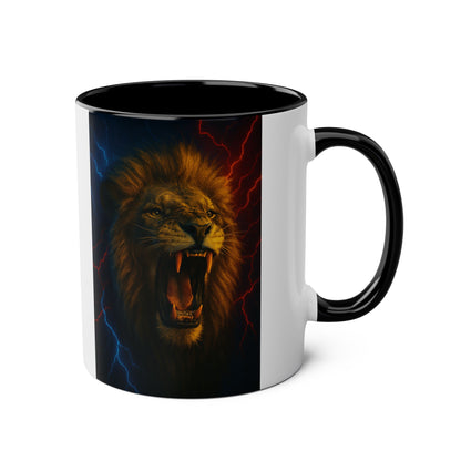 Leonidas Lion Roar Mug — Two-Tone 11oz Coffee Cup