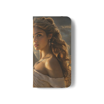 Roman Goddess Horse Portrait Flip Case — Vintage Mythic Phone Wallet