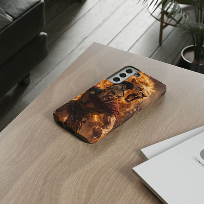 Spartan Lion Phone Case – Fierce Warrior Armor iPhone Case