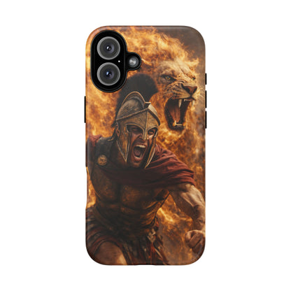 Spartan Lion Phone Case – Fierce Warrior Armor iPhone Case