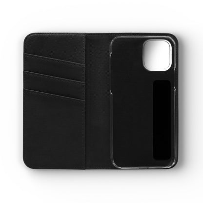 Spartan Warrior Flip Phone Case - Leather Wallet Folio with Red Cape Battle Design