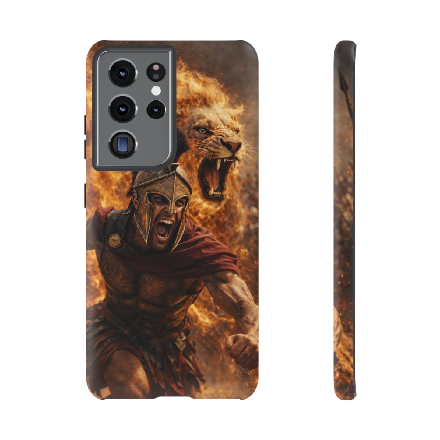 Spartan Lion Phone Case – Fierce Warrior Armor iPhone Case