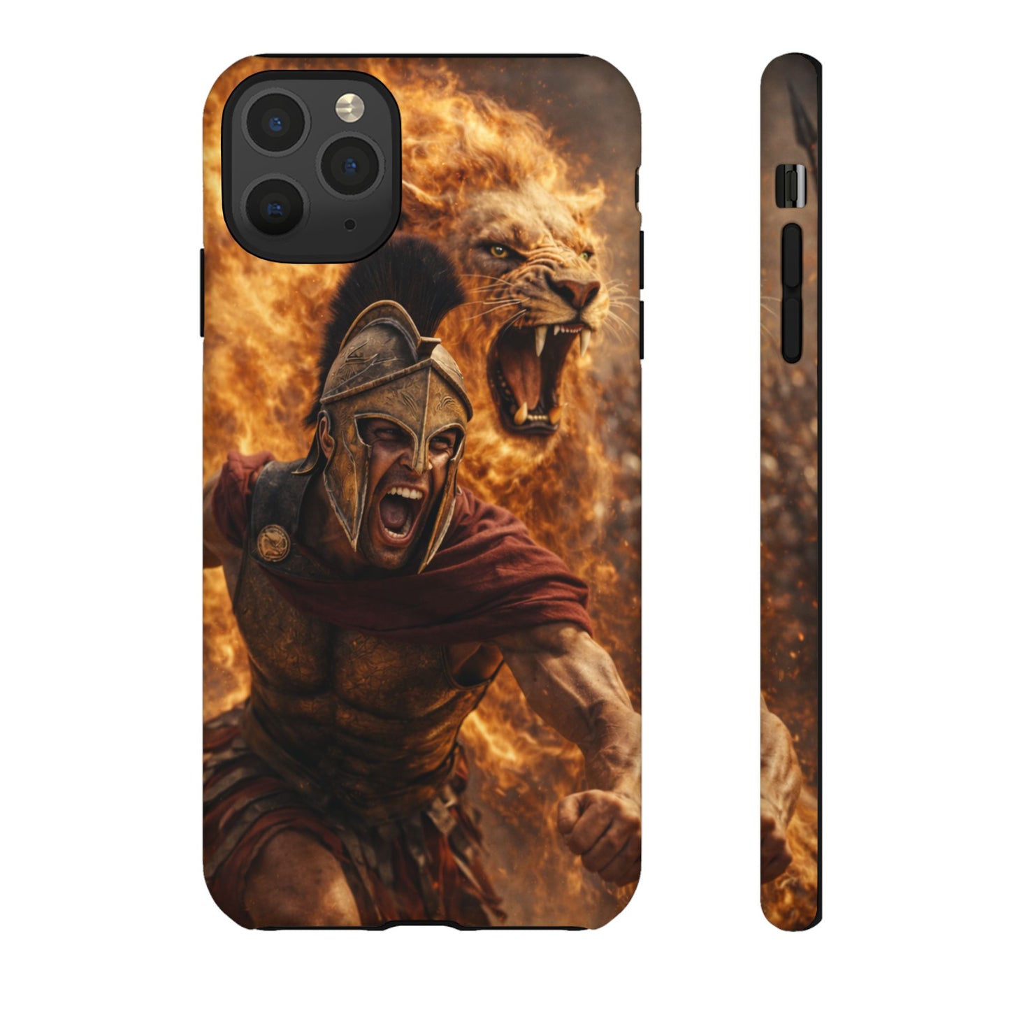 Spartan Lion Phone Case – Fierce Warrior Armor iPhone Case