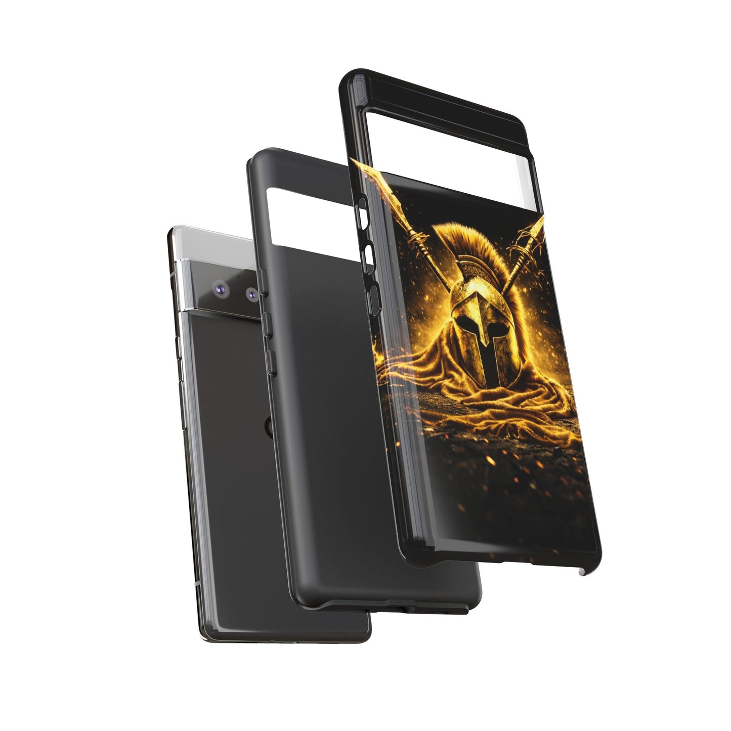 Spartan Helmet Gold Phone Case - Tough Warrior Armor Phone Cover