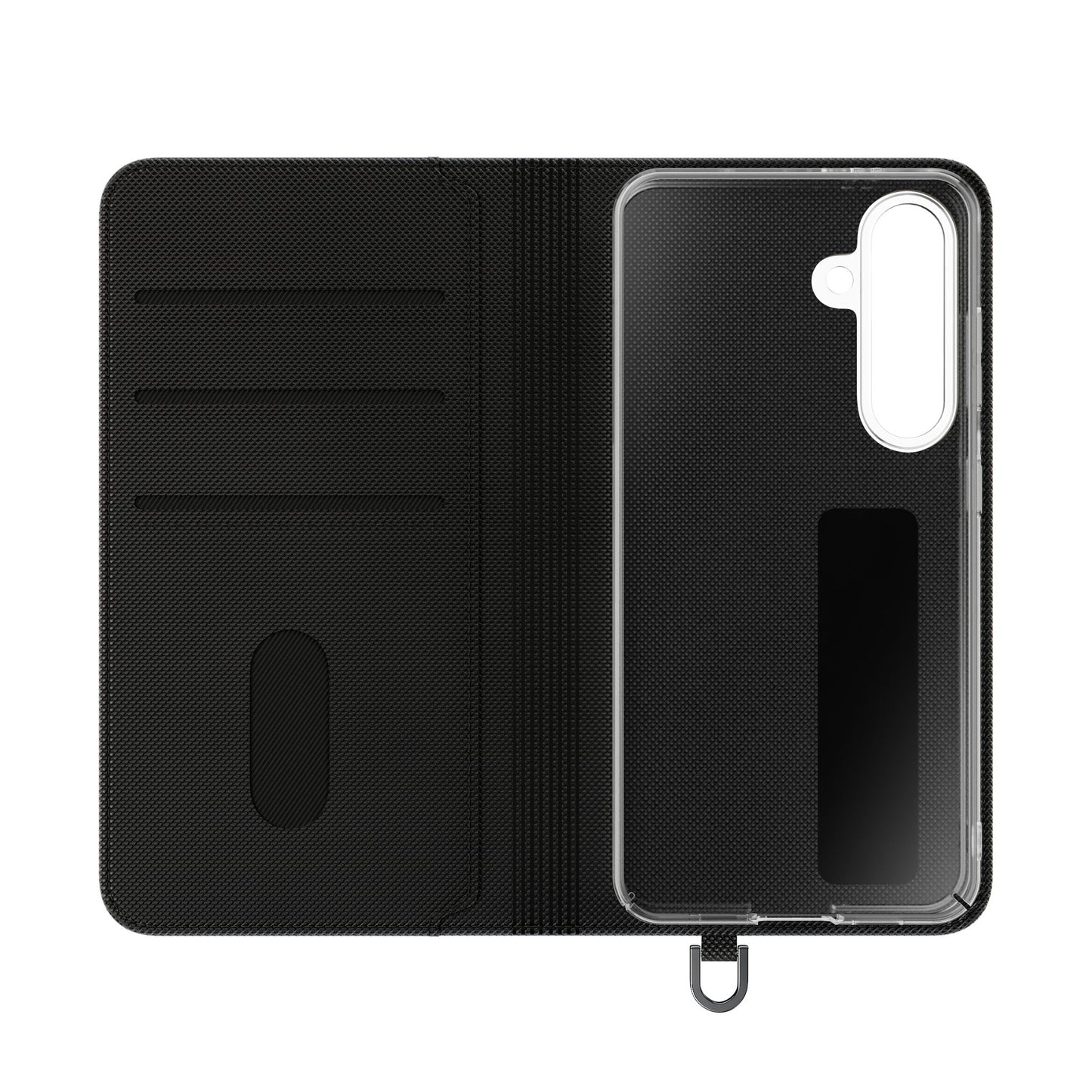 Wolf at Moonlit Ruins Flip Case — Mystical Nightscape Phone Wallet
