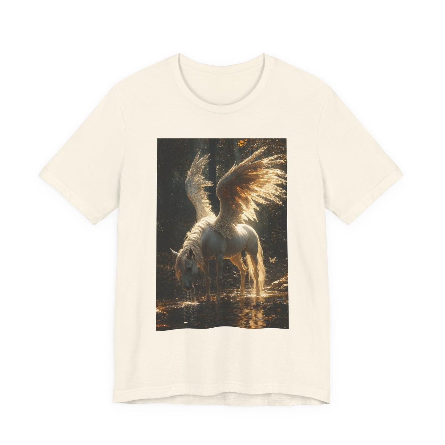 Pegasus Art Tee — Golden Winged Horse Graphic T-Shirt