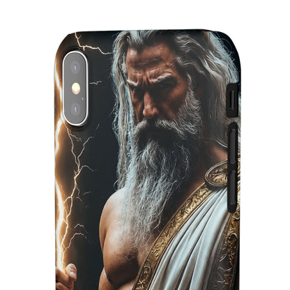 Zeus Lightning Phone Case — Mythic God Portrait Snap Case