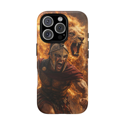 Spartan Lion Phone Case – Fierce Warrior Armor iPhone Case