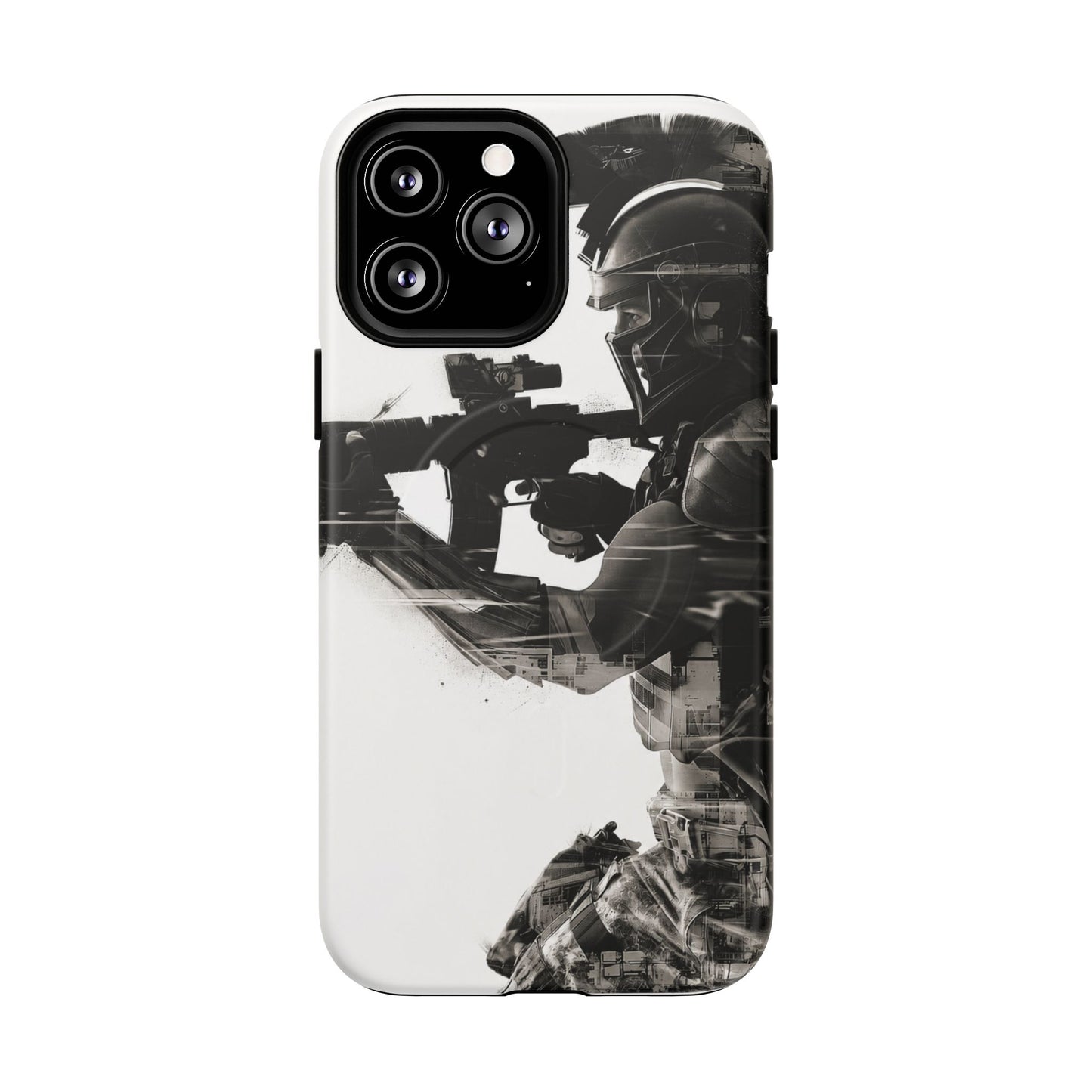 Tough Magnetic Case — Tactical Soldier Silhouette iPhone Cover