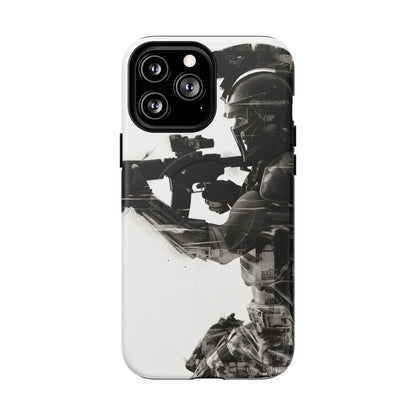 Tough Magnetic Case — Tactical Soldier Silhouette iPhone Cover