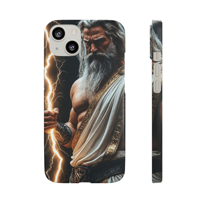 Zeus Lightning Phone Case — Mythic God Portrait Snap Case