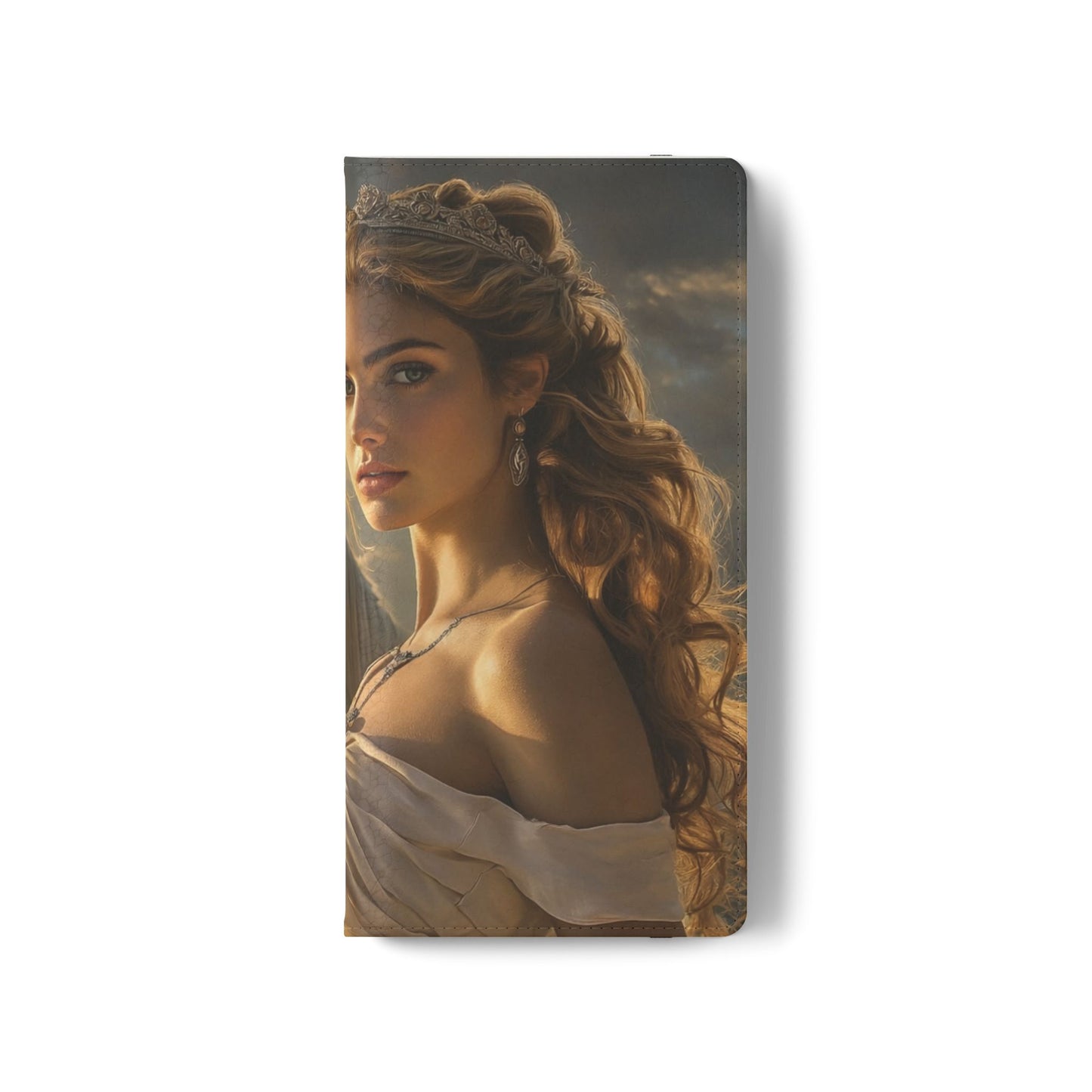 Roman Goddess Horse Portrait Flip Case — Vintage Mythic Phone Wallet