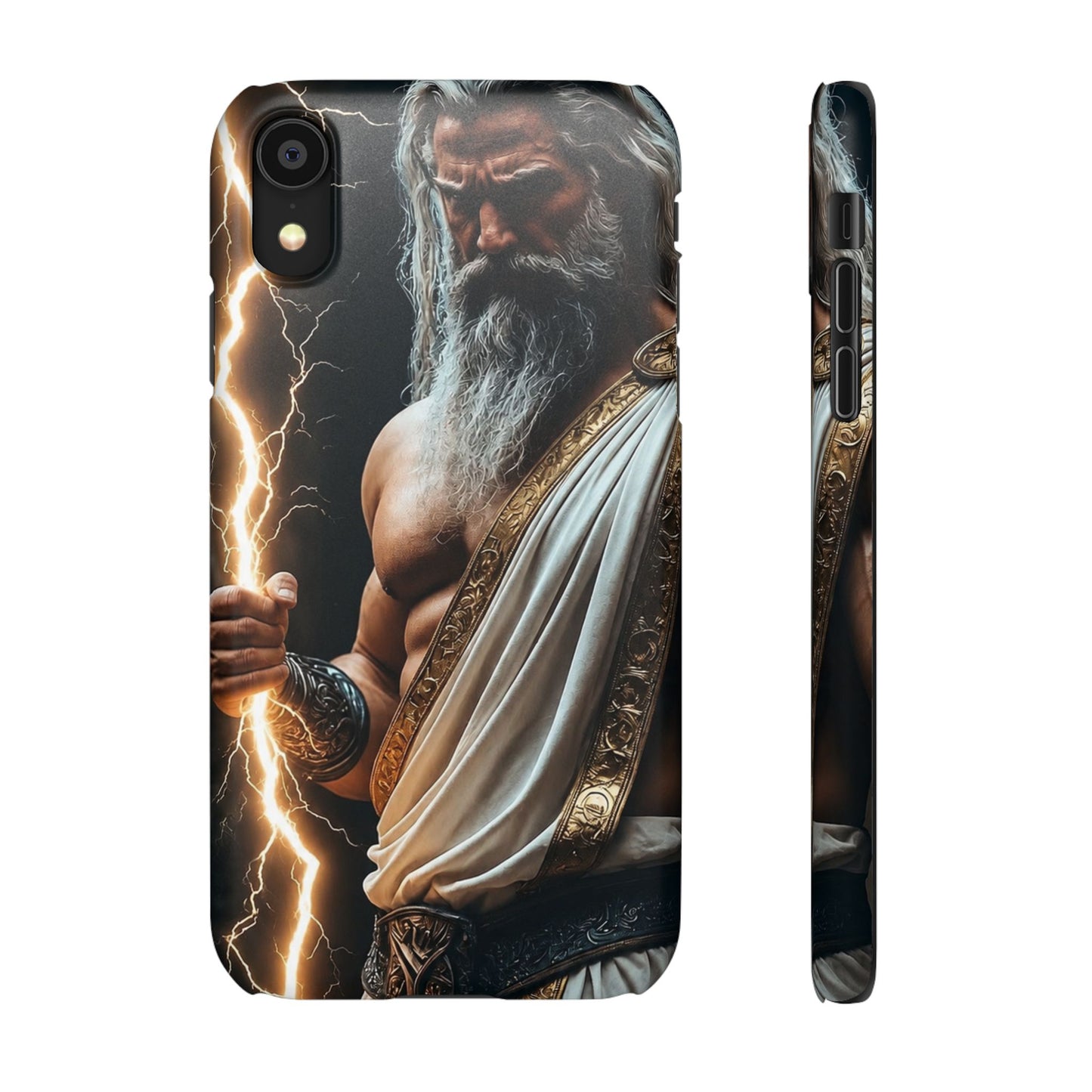 Zeus Lightning Phone Case — Mythic God Portrait Snap Case