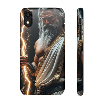Zeus Lightning Phone Case — Mythic God Portrait Snap Case