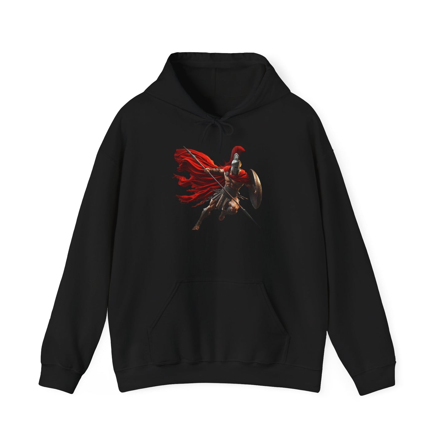Spartan Warrior Hoodie – Leonidas of Sparta Battle Graphic Sweatshirt