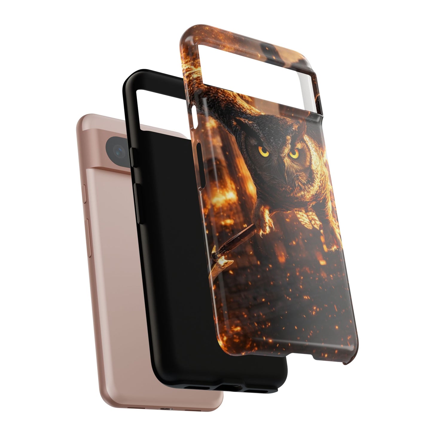 Owl in Flames Phone Case