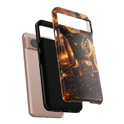 Owl in Flames Phone Case
