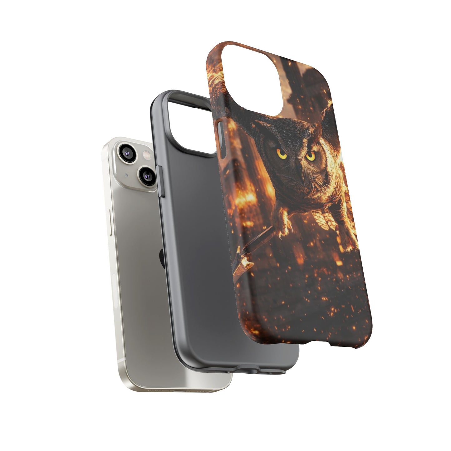 Owl in Flames Phone Case