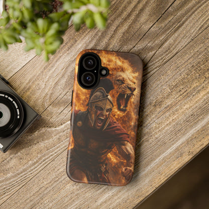 Spartan Lion Phone Case – Fierce Warrior Armor iPhone Case