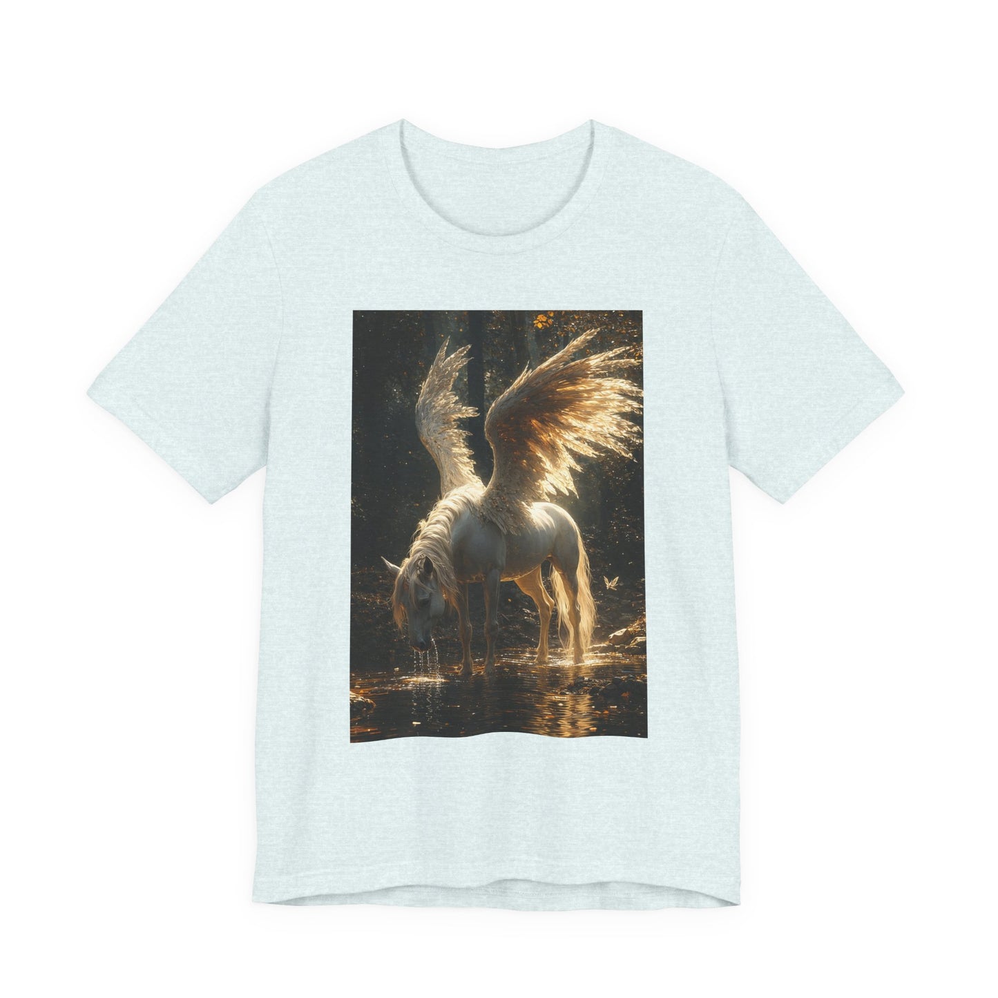 Pegasus Art Tee — Golden Winged Horse Graphic T-Shirt