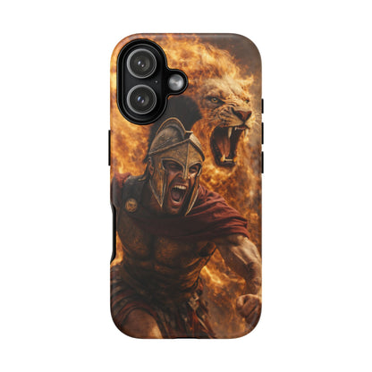 Spartan Lion Phone Case – Fierce Warrior Armor iPhone Case