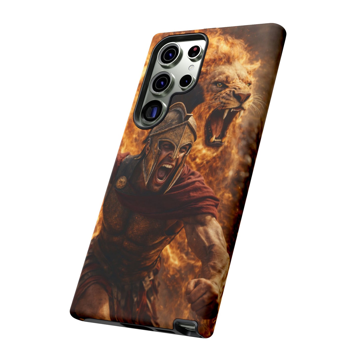 Spartan Lion Phone Case – Fierce Warrior Armor iPhone Case