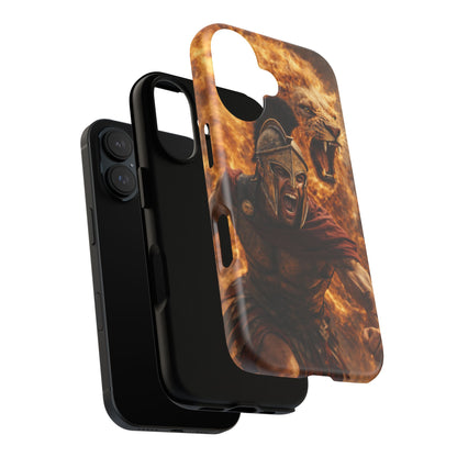 Spartan Lion Phone Case – Fierce Warrior Armor iPhone Case