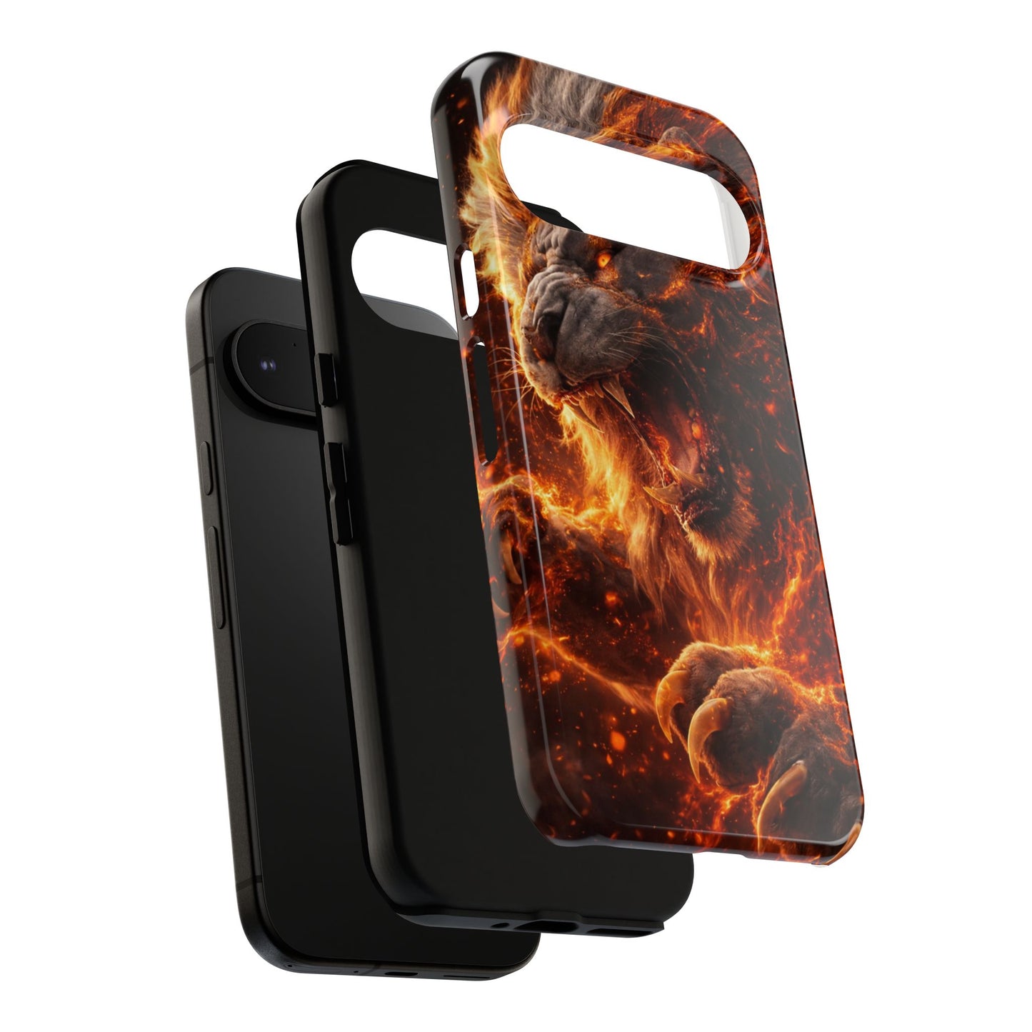 Fire Lion Phone Case — Fierce Flaming Lion Armor for Smartphones