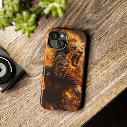 Spartan Lion Phone Case – Fierce Warrior Armor iPhone Case