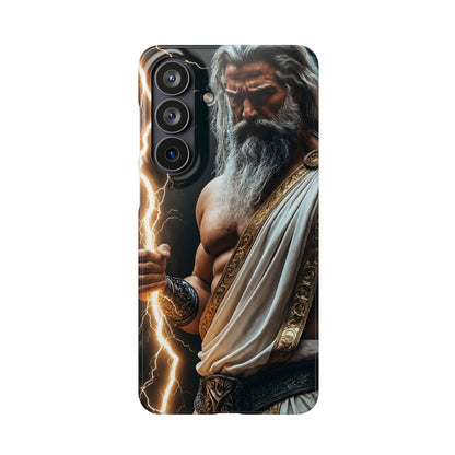 Zeus Lightning Phone Case — Mythic God Portrait Snap Case