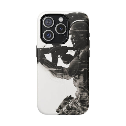 Tough Magnetic Case — Tactical Soldier Silhouette iPhone Cover