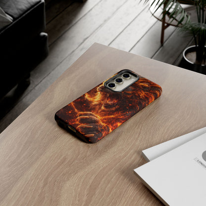 Fire Lion Phone Case — Fierce Flaming Lion Armor for Smartphones