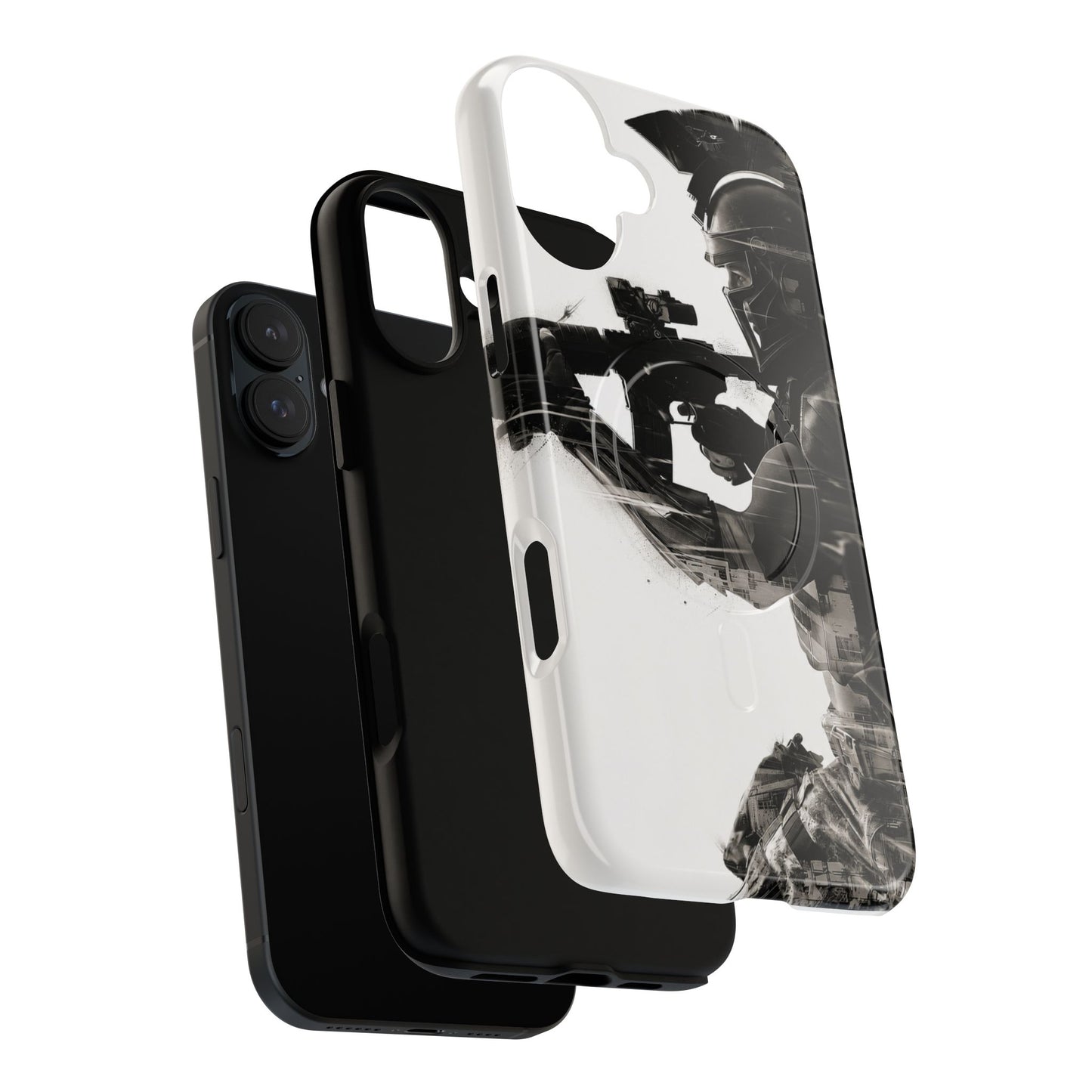 Tough Magnetic Case — Tactical Soldier Silhouette iPhone Cover
