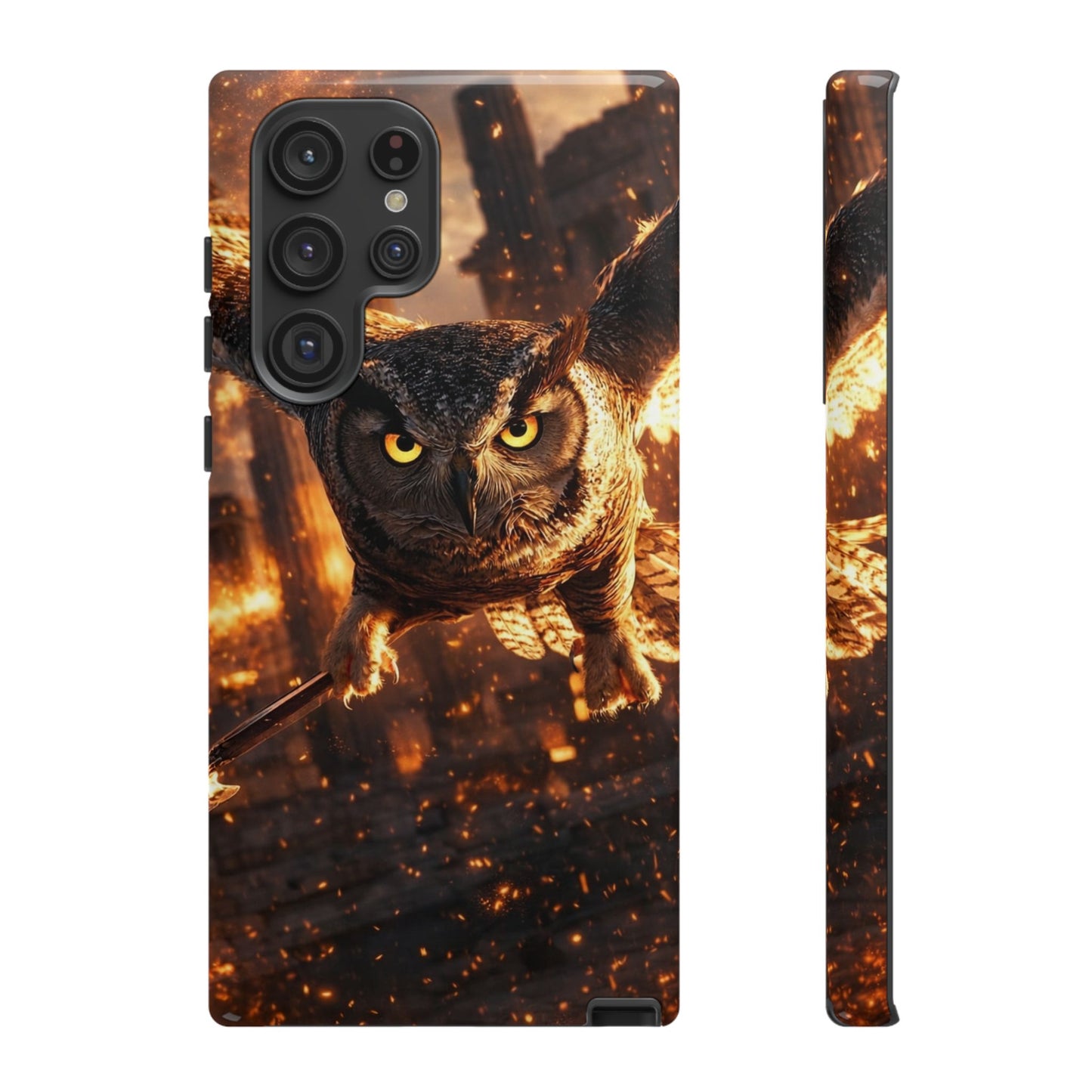 Owl in Flames Phone Case