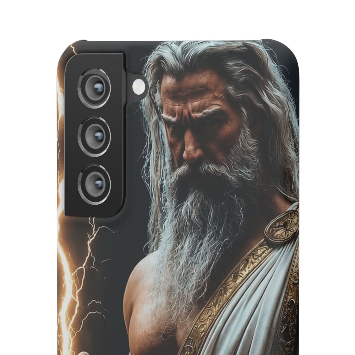 Zeus Lightning Phone Case — Mythic God Portrait Snap Case