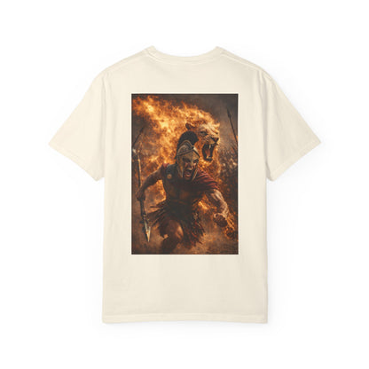 Spartan Warrior Flame Graphic T-Shirt