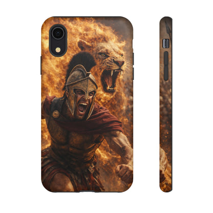 Spartan Lion Phone Case – Fierce Warrior Armor iPhone Case