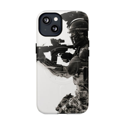 Tough Magnetic Case — Tactical Soldier Silhouette iPhone Cover