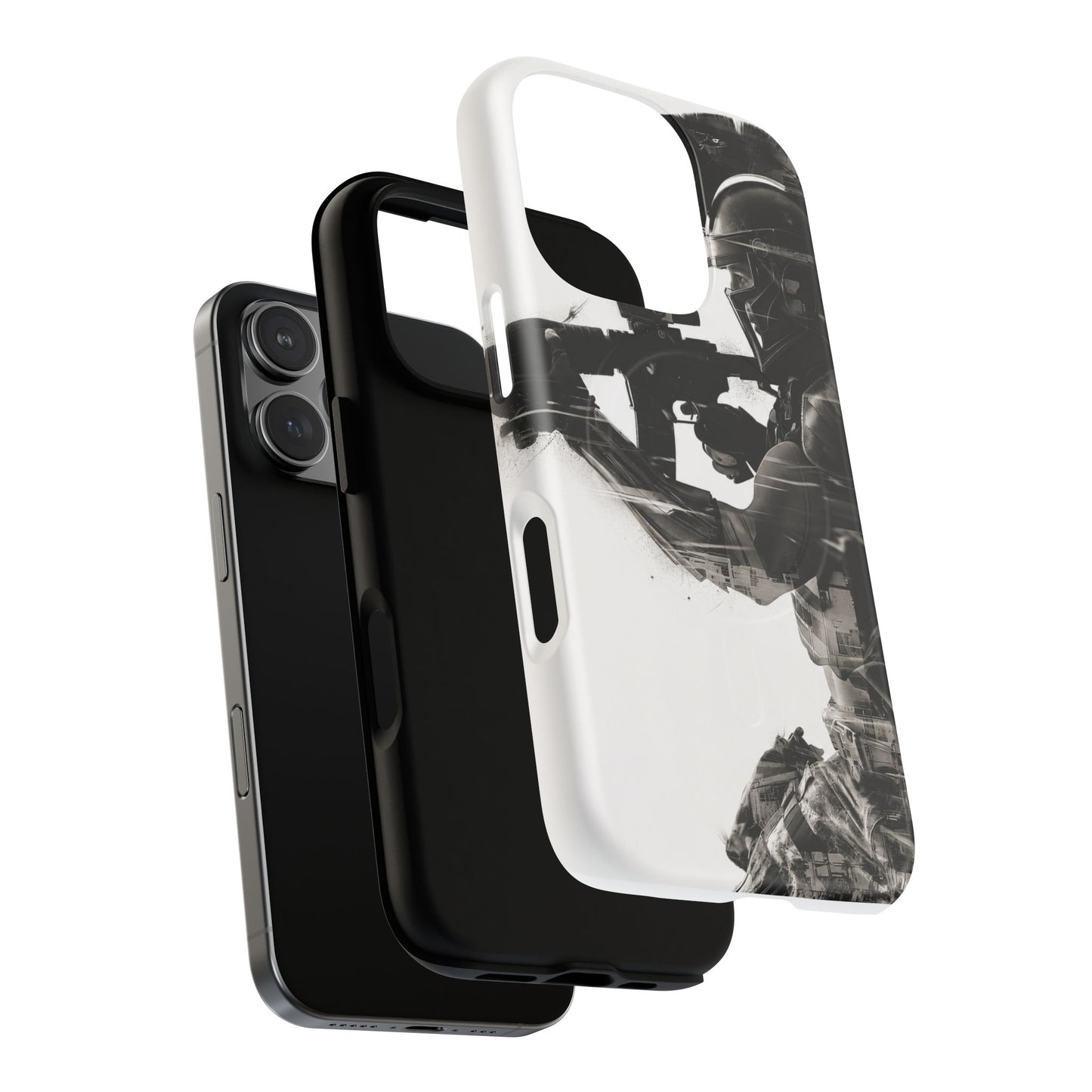 Tough Magnetic Case — Tactical Soldier Silhouette iPhone Cover